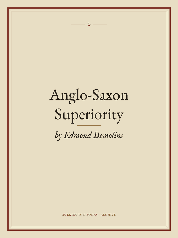 Cover of Anglo-Saxon Superiority