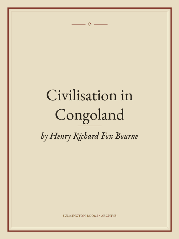 Cover of Civilisation in Congoland