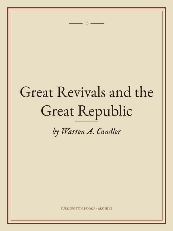 Cover of Great Revivals and the Great Republic