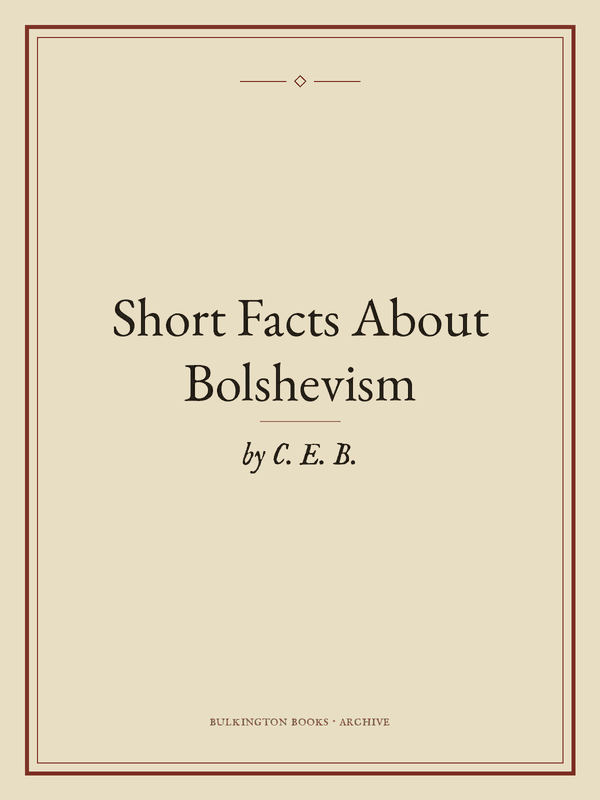 Cover of Short Facts About Bolshevism