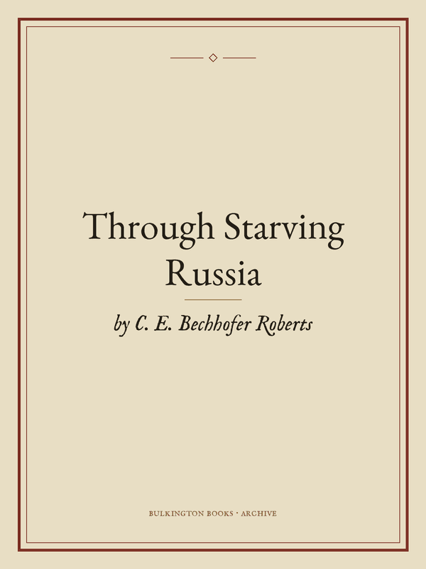 Cover of Through Starving Russia