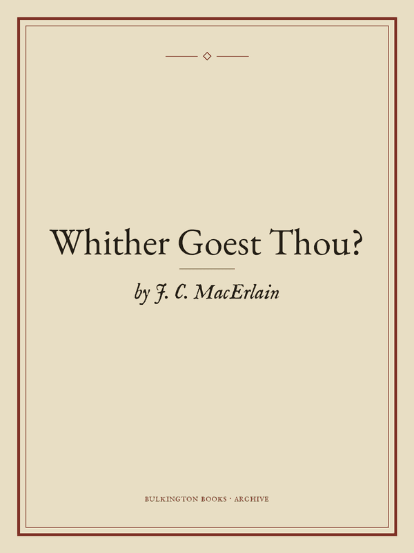 Cover of Whither Goest Thou?