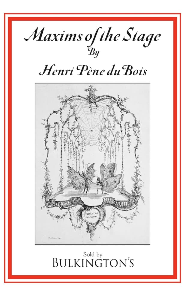 Cover of French Maxims of the Stage